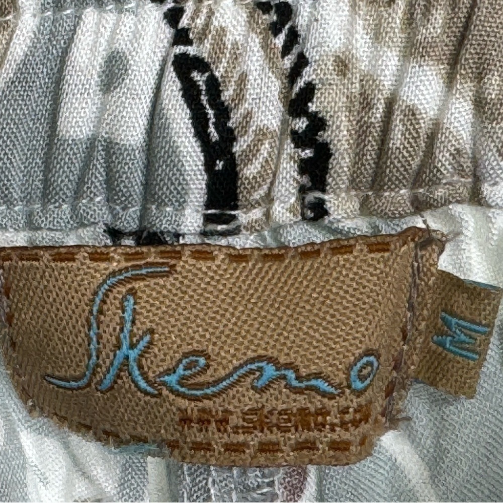 Skemo Floral Embroidered Waistband Palazzo Boho Pants - Bohemian Chic - Picture 3 of 3